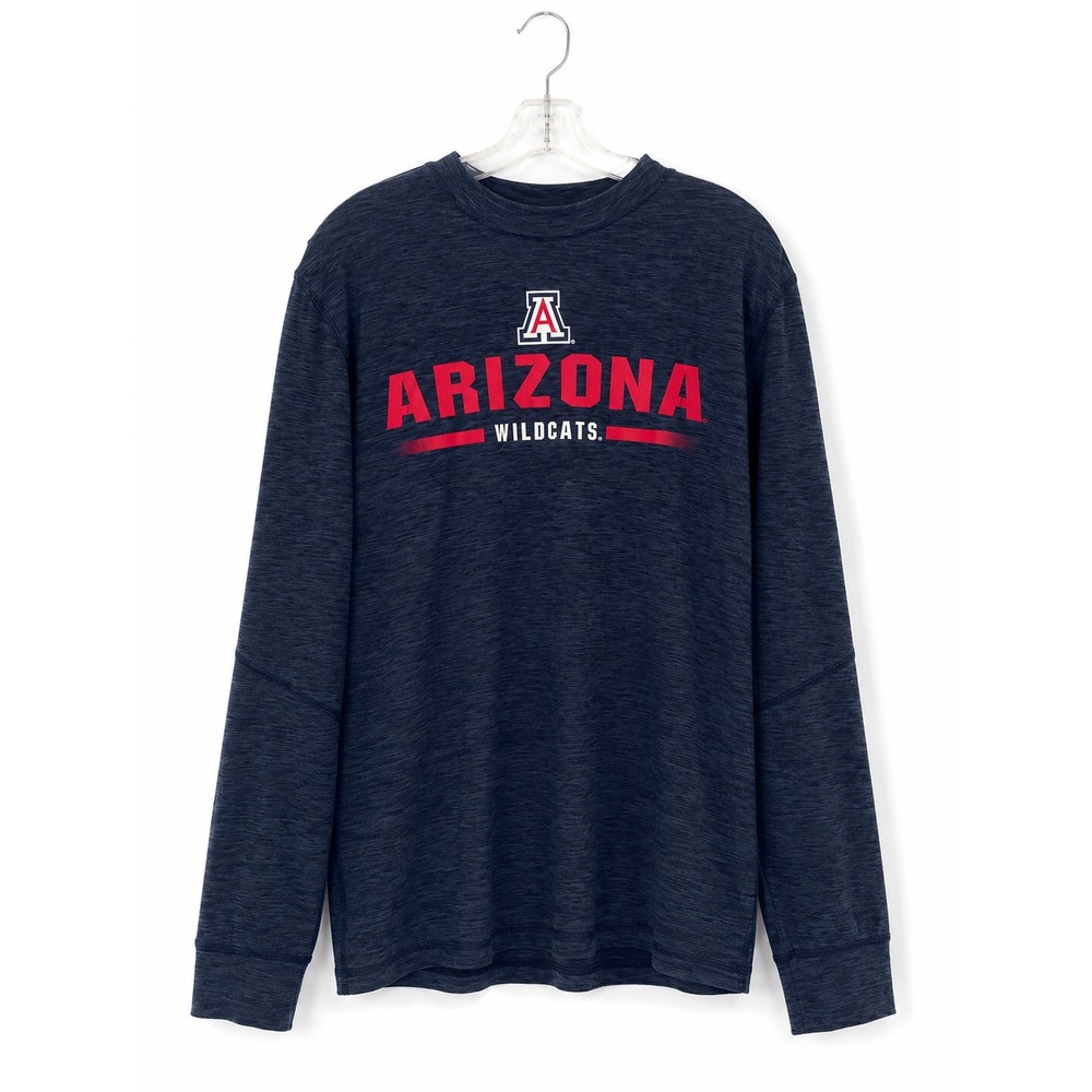 Colosseum Arizona Wildcats Mens Small Navy Blue Heather Long Sleeve Shirt NCAA S
